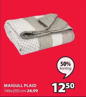 Jysk Maigull plaid aanbieding