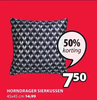 Jysk Horndrager sierkussen aanbieding