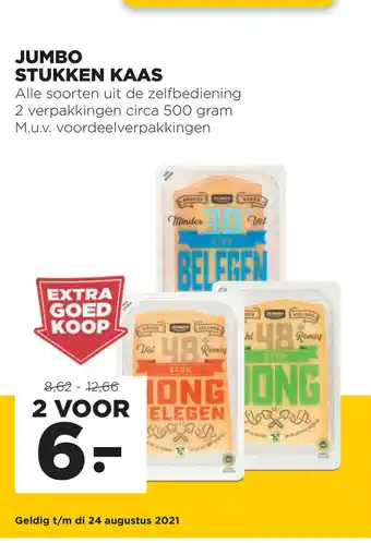 Jumbo Stukken kaas aanbieding