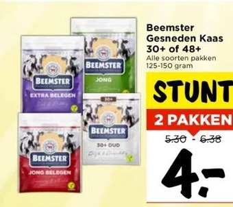 Vomar Voordeelmarkt Beemster gesneden kaas aanbieding