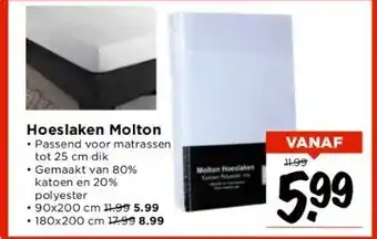 Vomar Voordeelmarkt Hoeslaken molton aanbieding