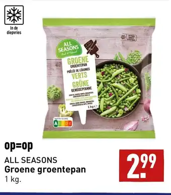 ALDI All Seasons groene groentepan 1KG aanbieding