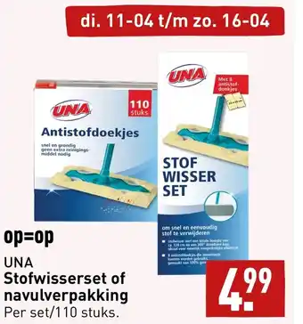 ALDI Una stofwisserset of navulverpakking aanbieding