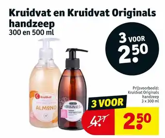 Kruidvat Originals handzeep 3 x 300ml aanbieding