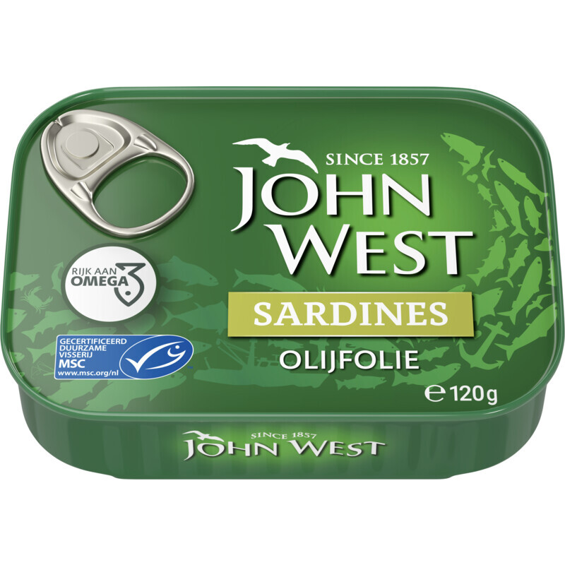 John west sardines olijfolie aanbieding bij Albert Heijn