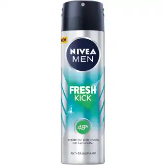 Albert Heijn Nivea men fresh kick anti-transpirant spray aanbieding