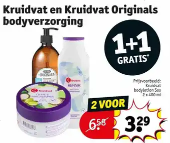 Kruidvat Bodylotion sos 2 x 400ml aanbieding