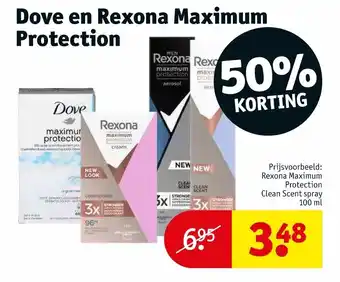 Kruidvat Rexona maximum protection clean scent spray 100ml aanbieding