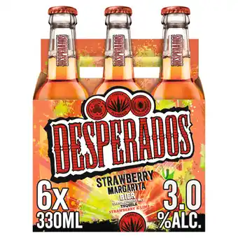 Jumbo Desperados strawberry margarita bier fles 6 x 330ml aanbieding