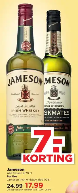 PLUS Jameson Irish whisky 700ml aanbieding