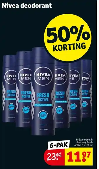 Kruidvat Nivea Deodorant 6Pak aanbieding