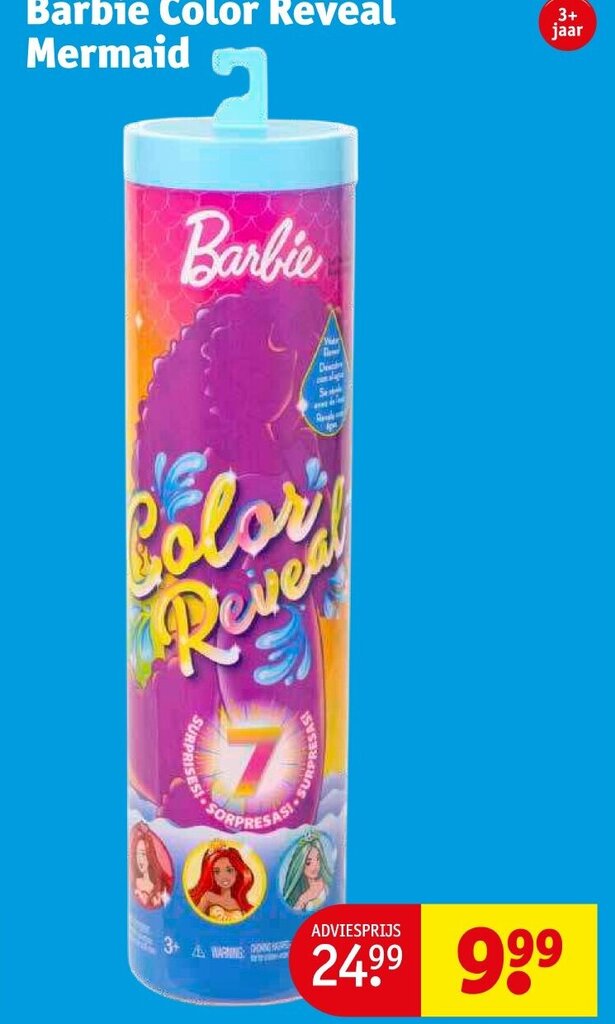Barbie Color Reveal Mermaid aanbieding bij Kruidvat