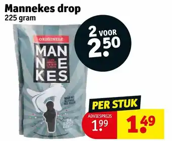 Kruidvat Mannekes Drop 225gram aanbieding