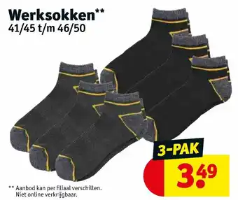 Kruidvat Werksokken 41/45 t/m 46/50 aanbieding