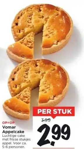 Vomar Voordeelmarkt Op=op vomar appelcake luchtige cake met frisse stukjes appel. voor ca. 5-6 personen. aanbieding