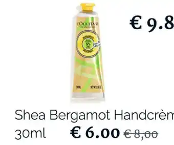 L´Occitane Shea Bergamot Handcreme 30ml aanbieding