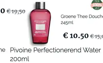 L´Occitane Pivoine Perfectionerend Water 200ml aanbieding