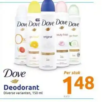 Action Dove Deo 150ml aanbieding