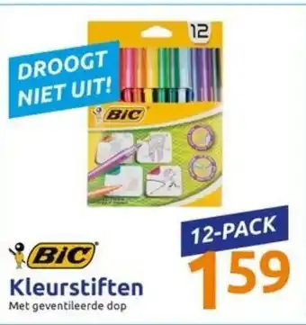 Action Bic Kleurstiften 12-pack aanbieding