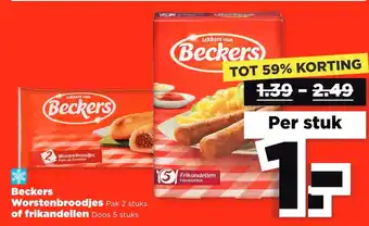 PLUS Beckers worstenbroodjes aanbieding