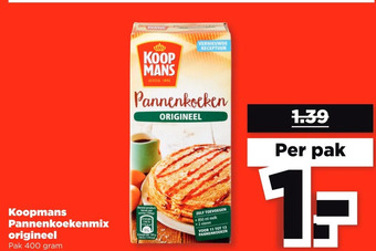 PLUS Koopmans pannenkoekenmix origineel aanbieding