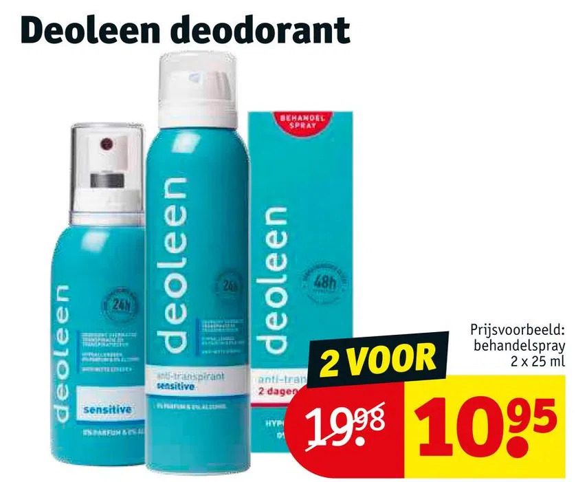 Deoleen deodorant aanbieding bij Kruidvat