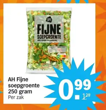 Albert Heijn fijne soepgroente 250 gram aanbieding