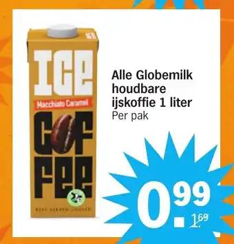 Albert Heijn Alle Globemilk houdbare ijskoffie 1 liter aanbieding