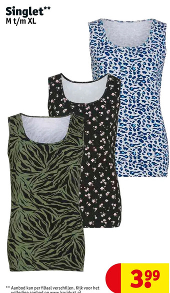Kruidvat Singlet*** aanbieding