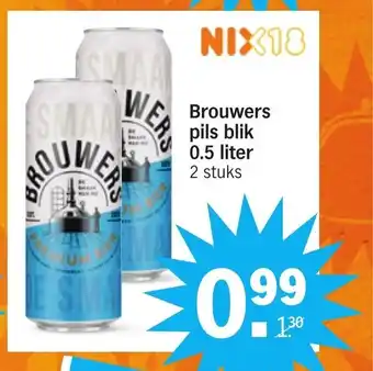 Albert Heijn Brouwers pils blik 0.5 liter aanbieding