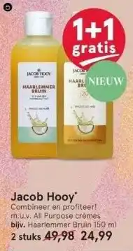 Etos Jacob hooy combineer en profiteer! m.u.v. all purpose crèmes bijv. haarlemmer bruin 150 ml aanbieding