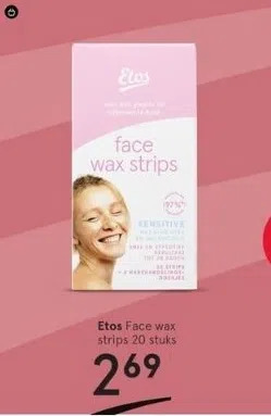 Etos Etos face wax strips 20 stuks aanbieding