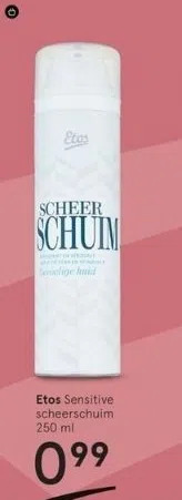 Etos Etos sensitive scheerschuim 250 ml aanbieding