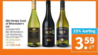Albert Heijn Winemaker's Lot Chardonnay 0.75 liter aanbieding