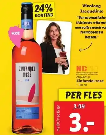 Lidl Zinfandel rosé • 750 ml aanbieding