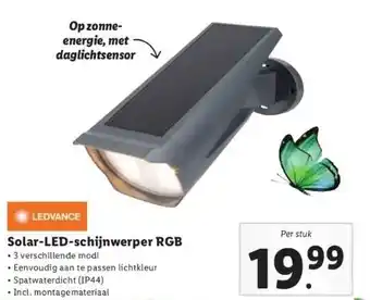 Lidl Solar-led-schijnwerper rgb aanbieding