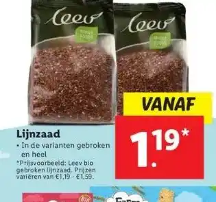 Lidl Lijnzaad aanbieding