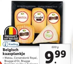 Lidl Belgisch kaasplankje aanbieding