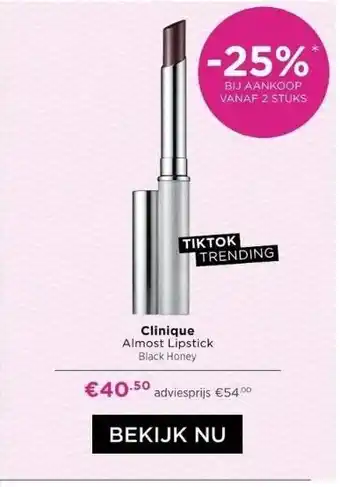 ICI Paris XL Clinique almost lipstick black honey aanbieding