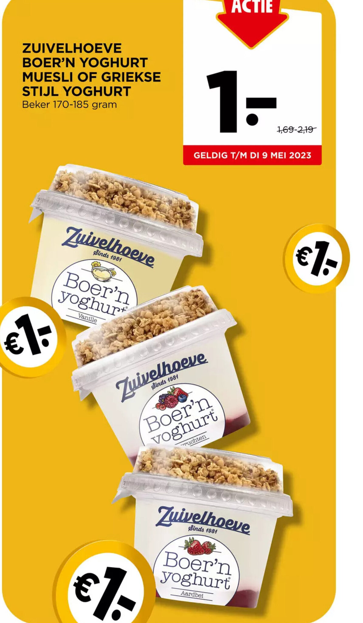Zuivelhoeve Boer'n Yoghurt Muesli Of Griekse Stijl Yoghurt beker 170