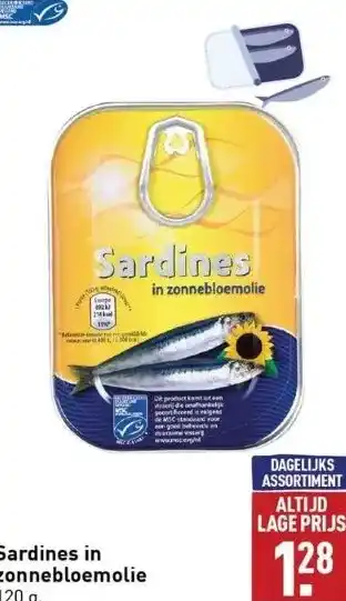 ALDI Sardines in zonnebloemolie aanbieding