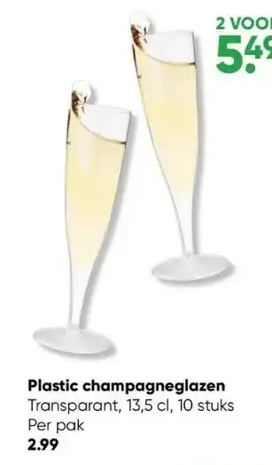 Big Bazar Plastic champagneglazen aanbieding