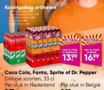 Big Bazar Coca cola, fanta, sprite of dr. pepper aanbieding