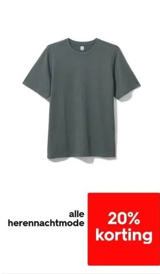 HEMA Alle herennachtmode aanbieding