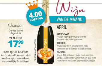 Mitra Chandon garden spritz argentinië aanbieding