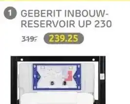 Praxis Geberit inbouwreservoir up 230 complete set aanbieding