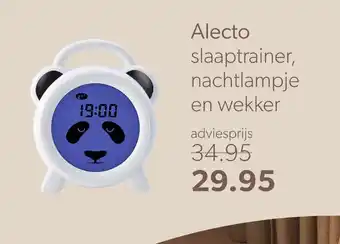 Wehkamp Alecto slaaptrainer, nachtlampje en wekker aanbieding
