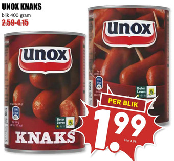 MCD Supermarkt Unox knaks aanbieding