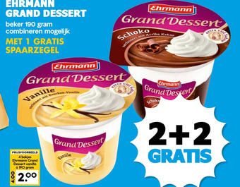 Boon`s Markt Ehrmann grand dessert aanbieding