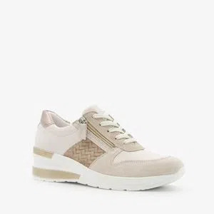 Scapino Hush puppies leren dames sneakers beige aanbieding
